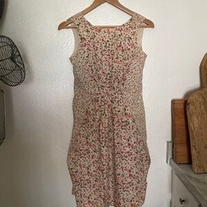 Vintage Talbots Cotton Floral Cocktail Dress Cottage Cores
